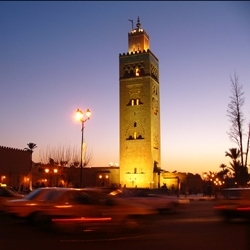 The quiet market in Marrakech